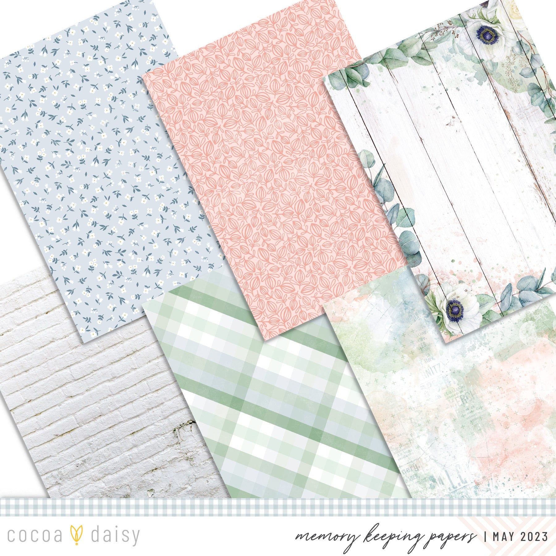 Lillian's Garden Extra Papers from Memory Keeping Kits May 2023
