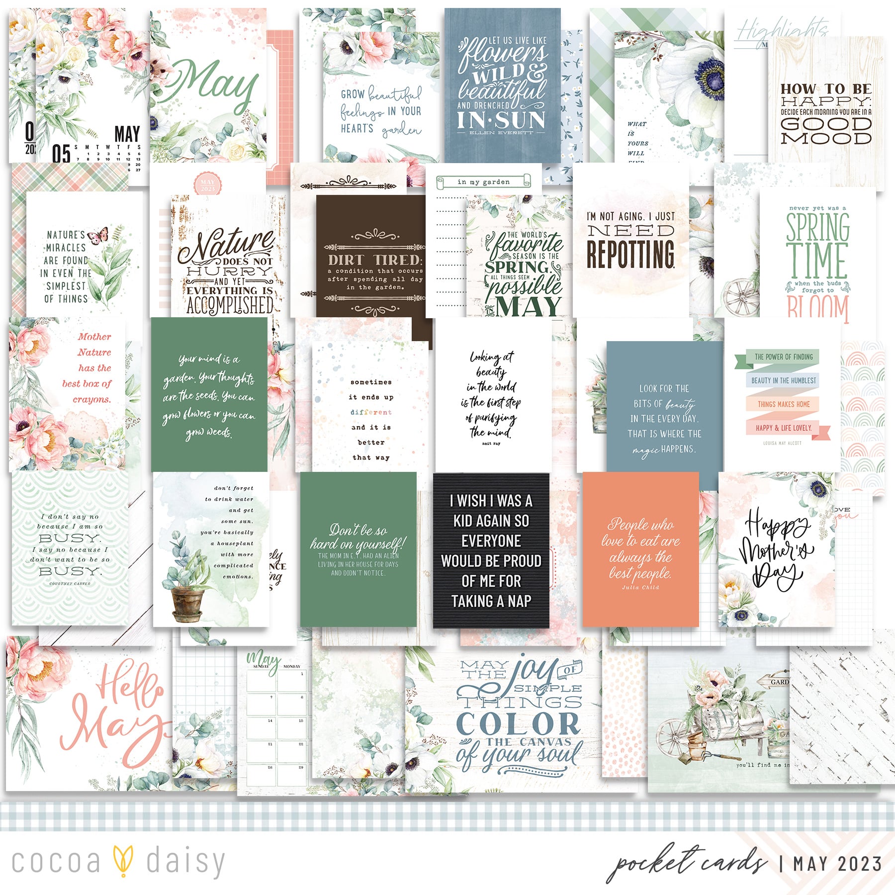 Lillian's Garden Memory Keeping: Pocket Cards Only May 2023