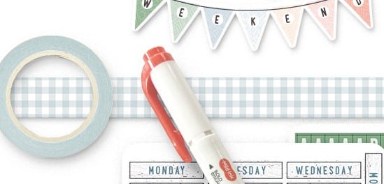Lillian's Garden Gingham Washi from the Planner Add On
