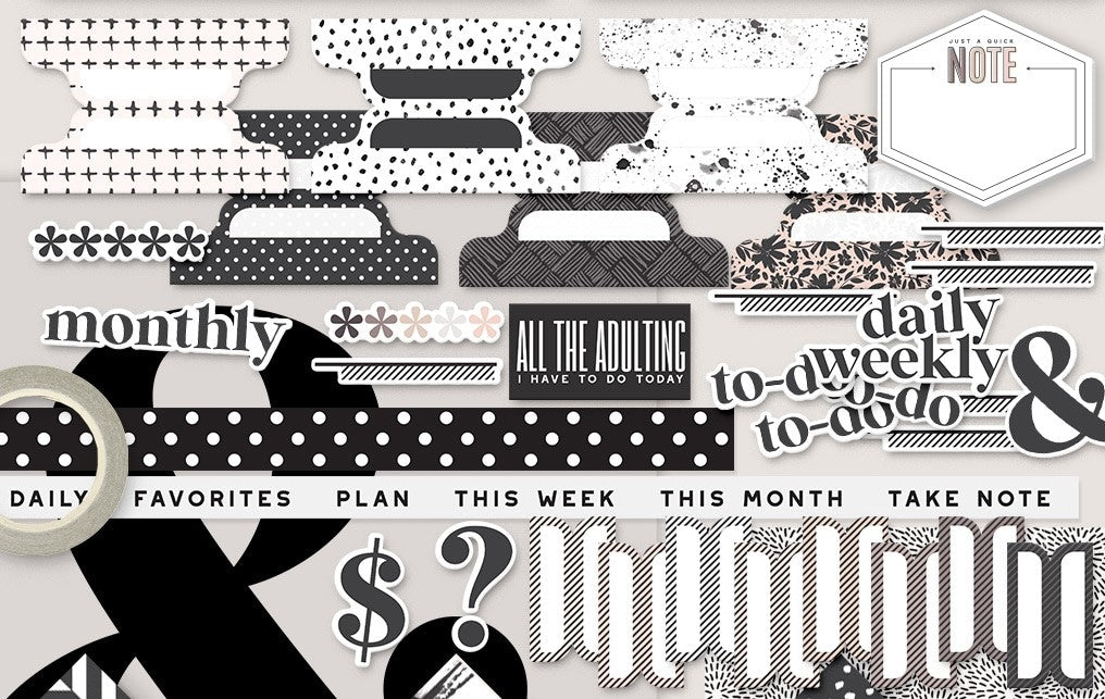The Minimalist Die Cuts and Planner Tabs