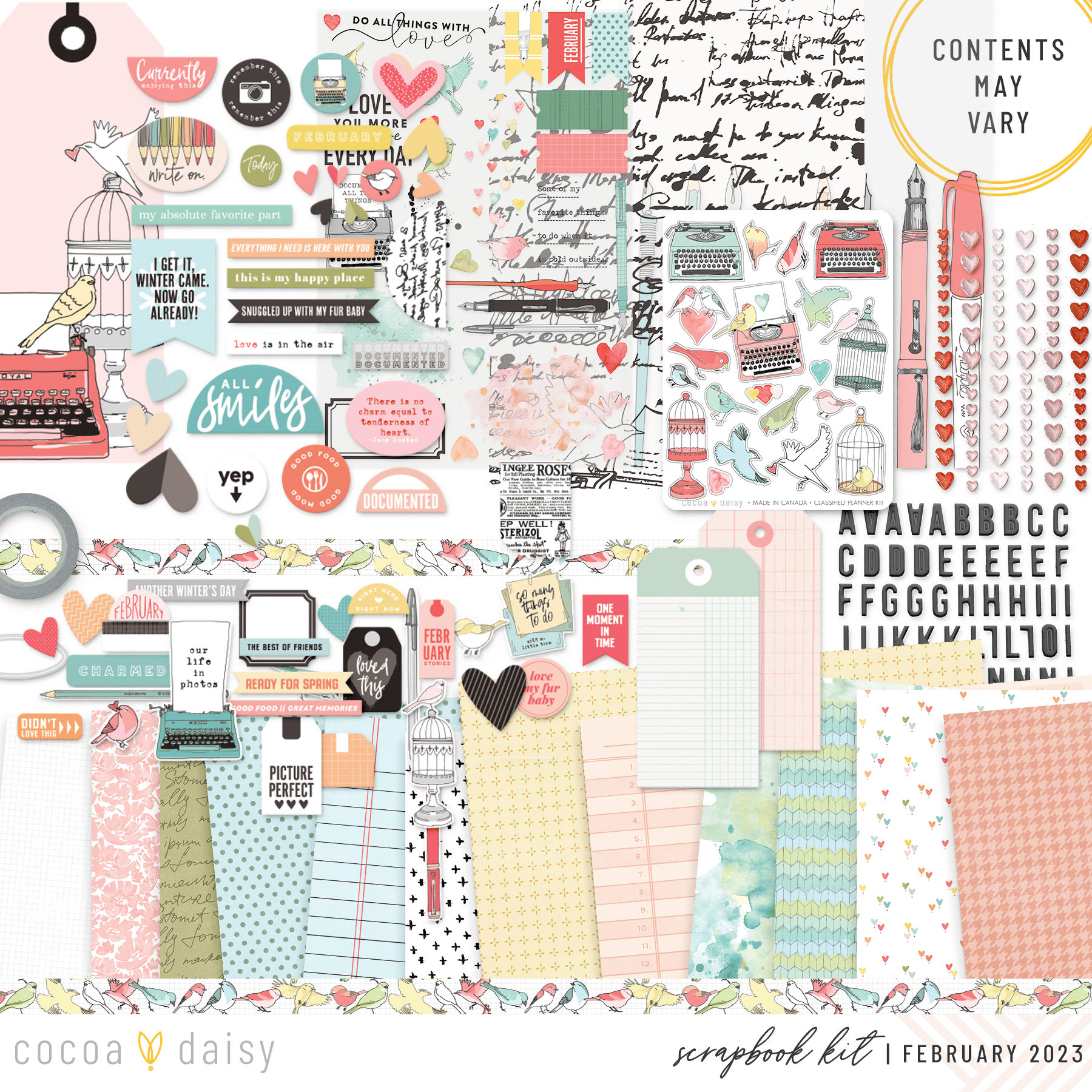 Paperie Scrapbooking Kit February 2023