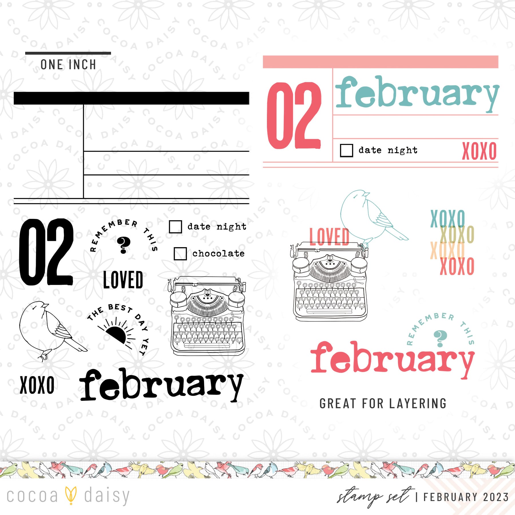 Paperie Stamps from Memory Keeping Kits February 2023