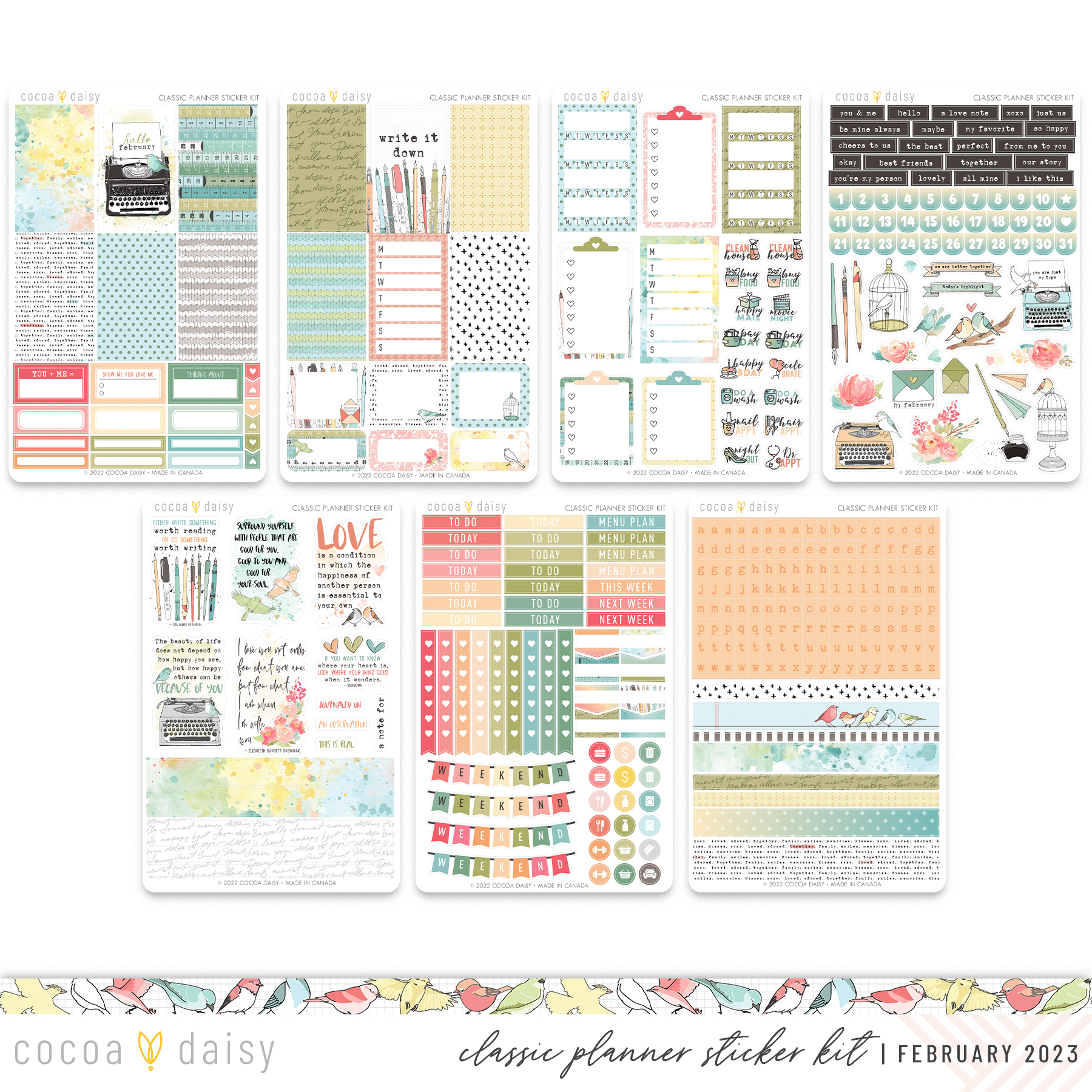 Paperie Classic Sticker Kit February 2023