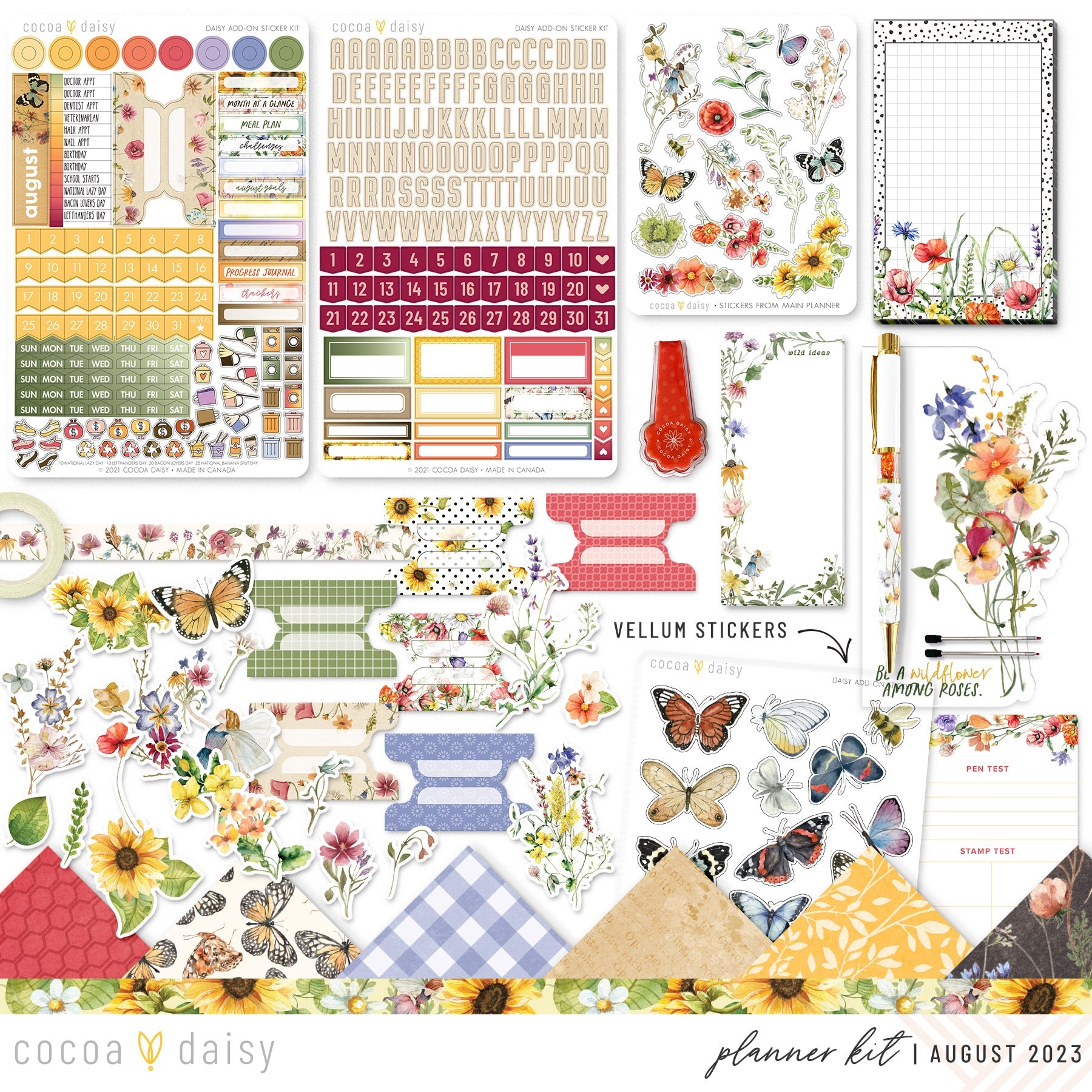 Quiet Meadow Planner Kit - Choose Your Insert August 2023