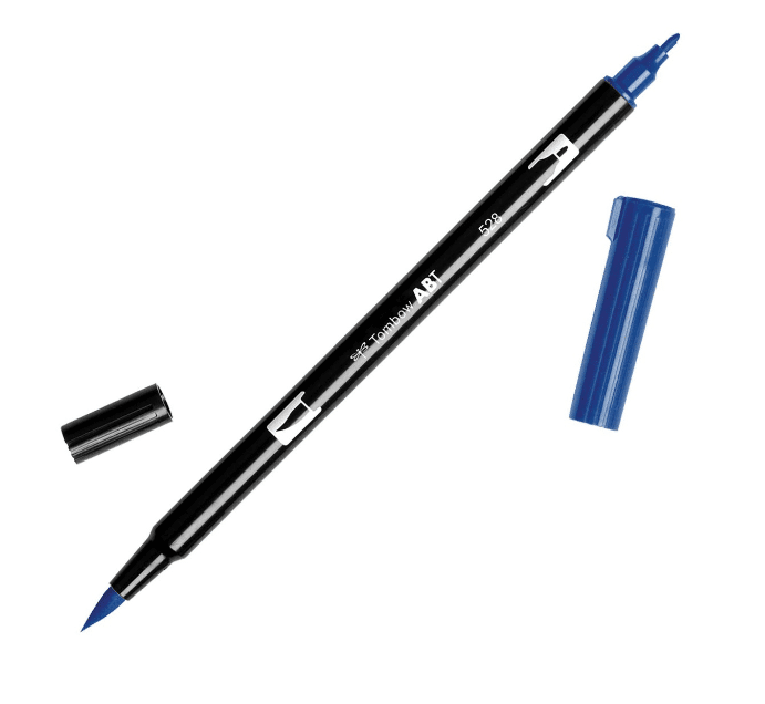 Tombow Dual Brush Pen Art Marker Navy Blue (528)