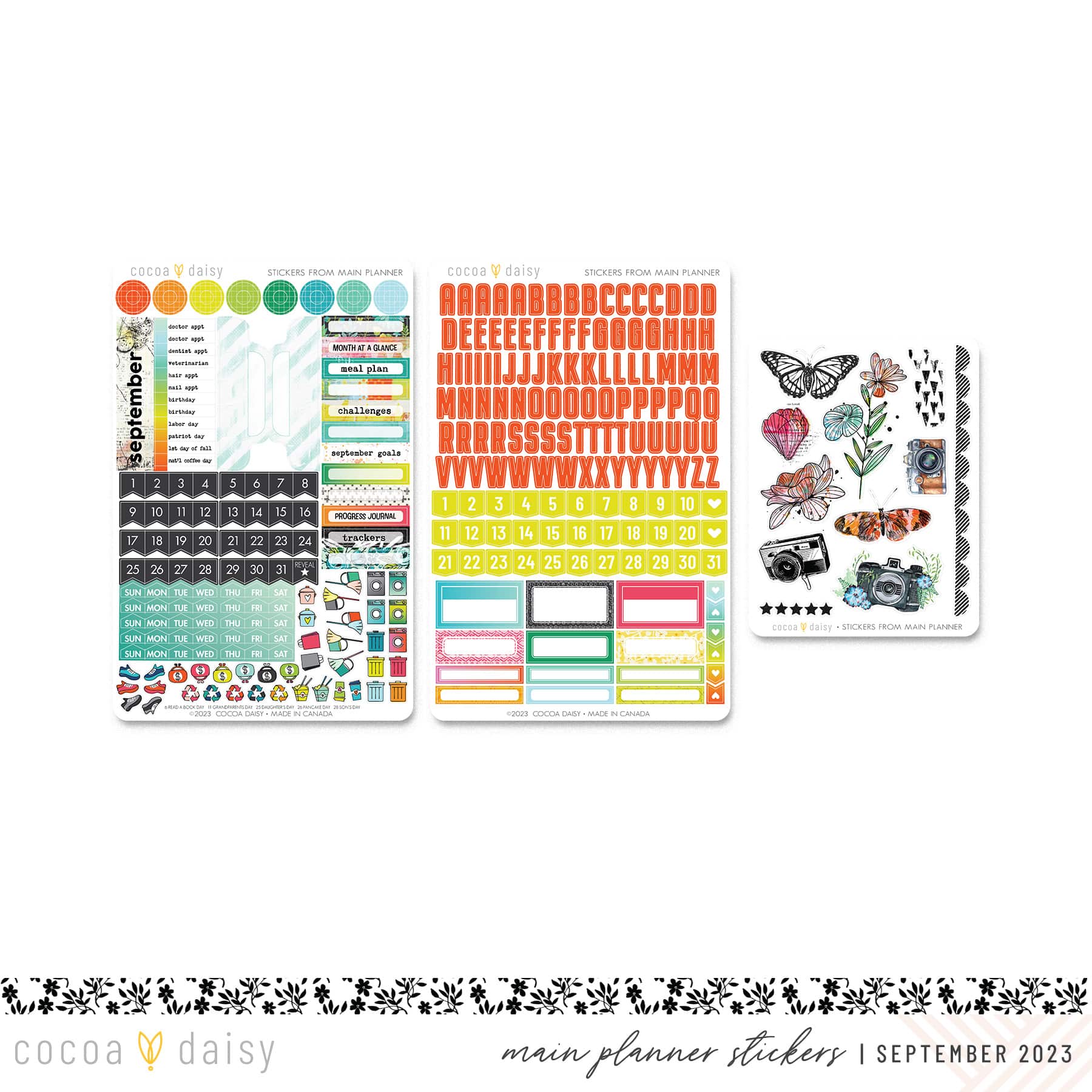 Daily Journal Stickers from Main Planner September 2023