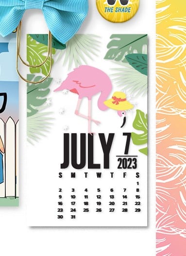 Summer Vibes Calendar Card