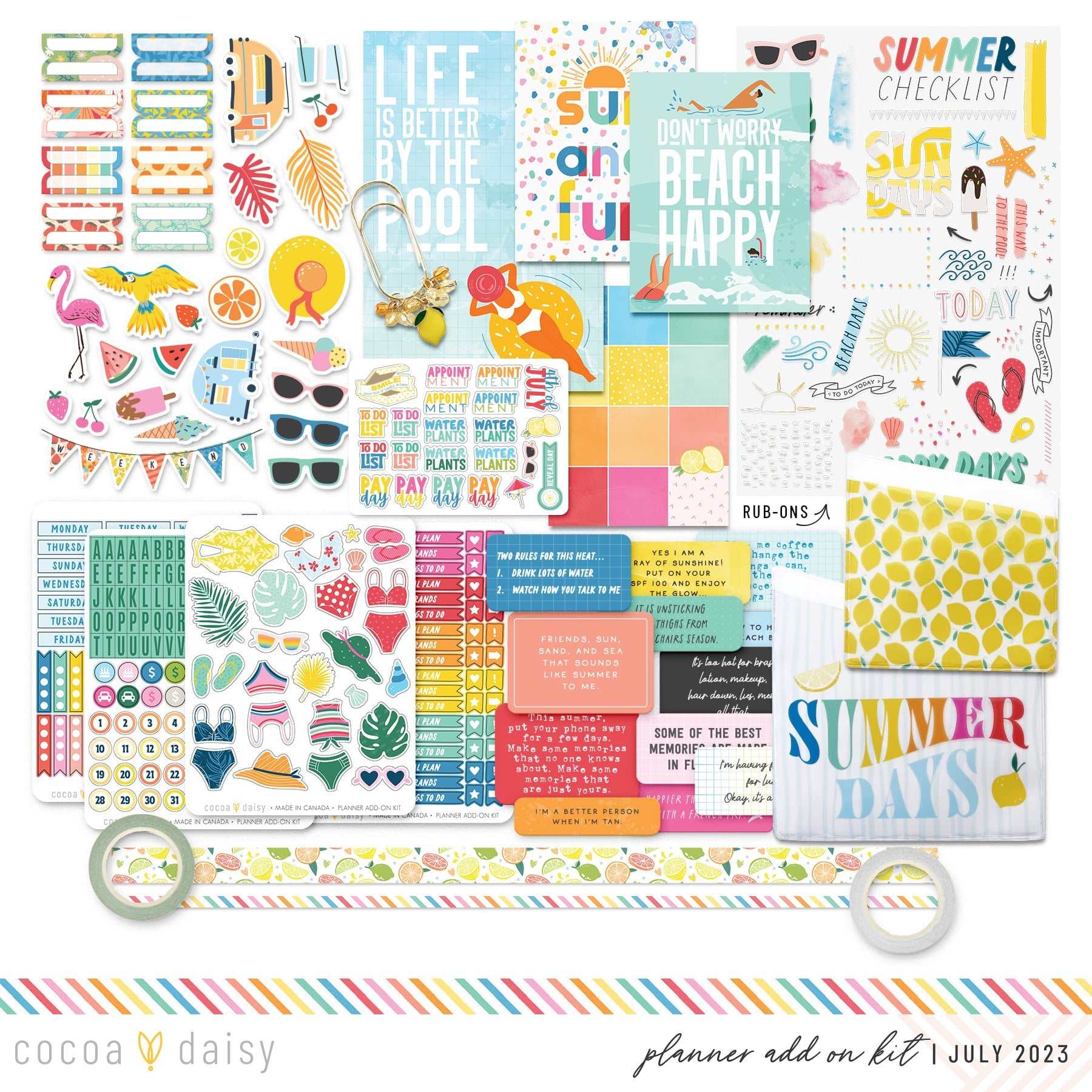Summer Vibes Planner Add On July 2023