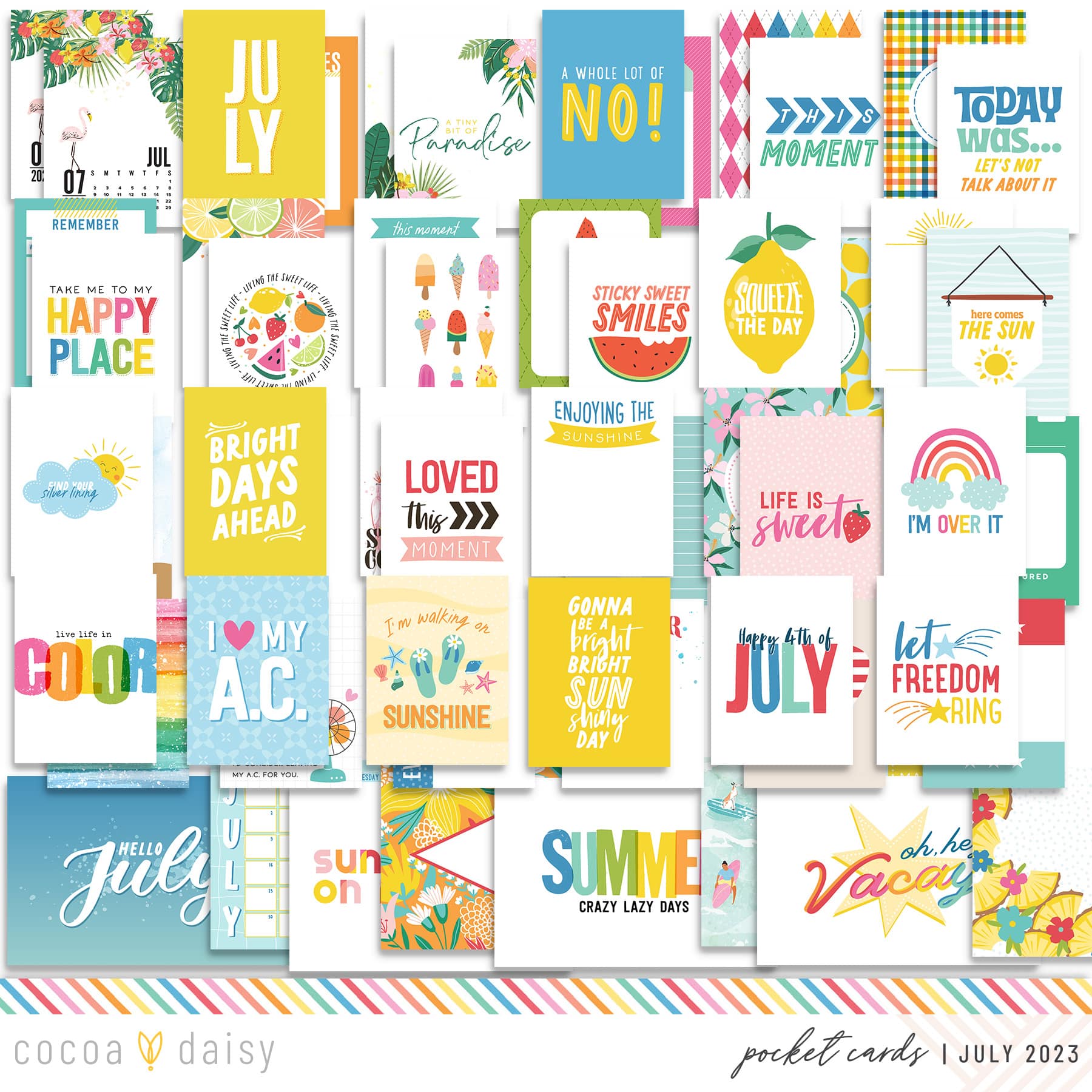 Summer Vibes  Memory Keeping: Pocket Cards Only July 2023