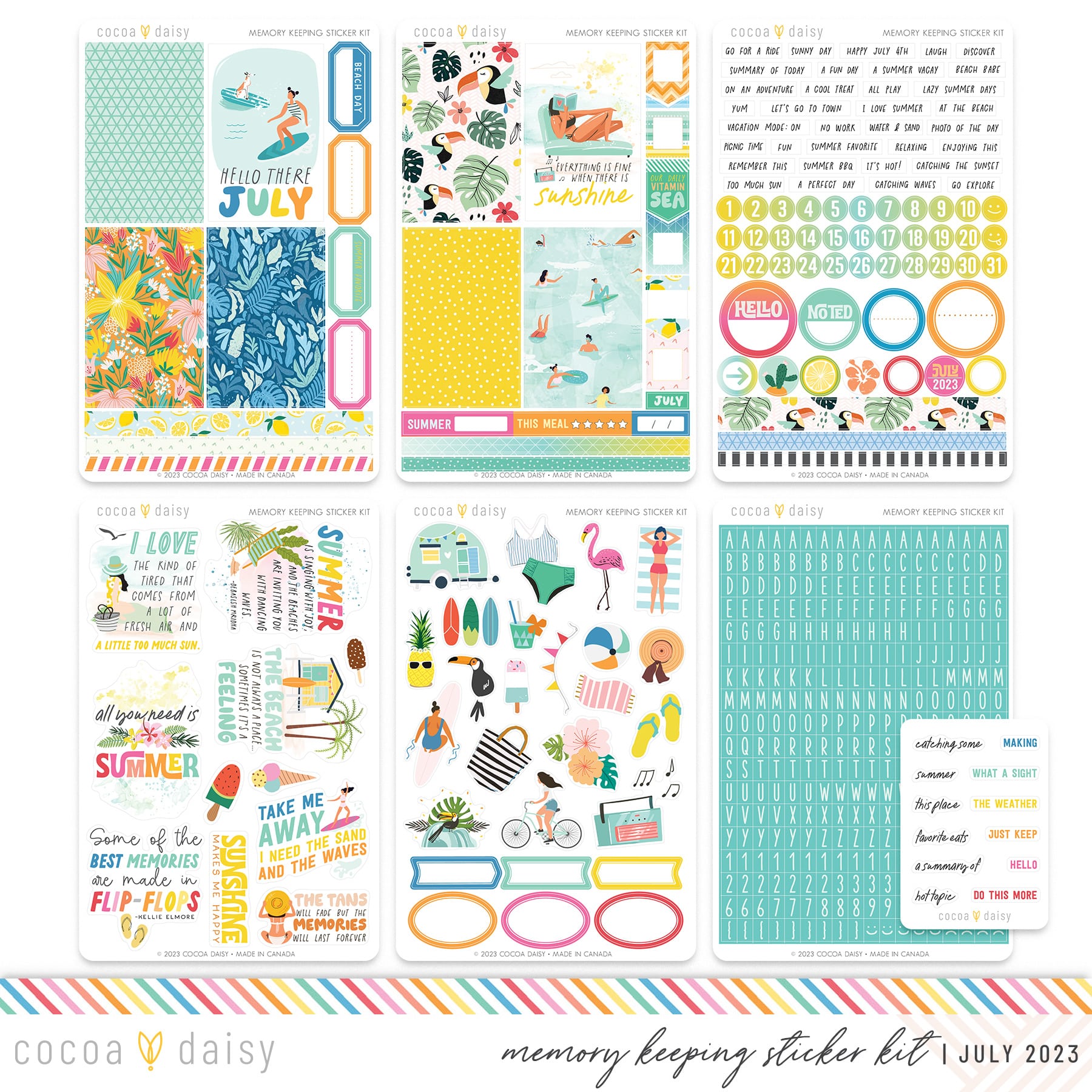 The Minimalist Collection Days of the Week Sticker Sheet – Cocoa Daisy