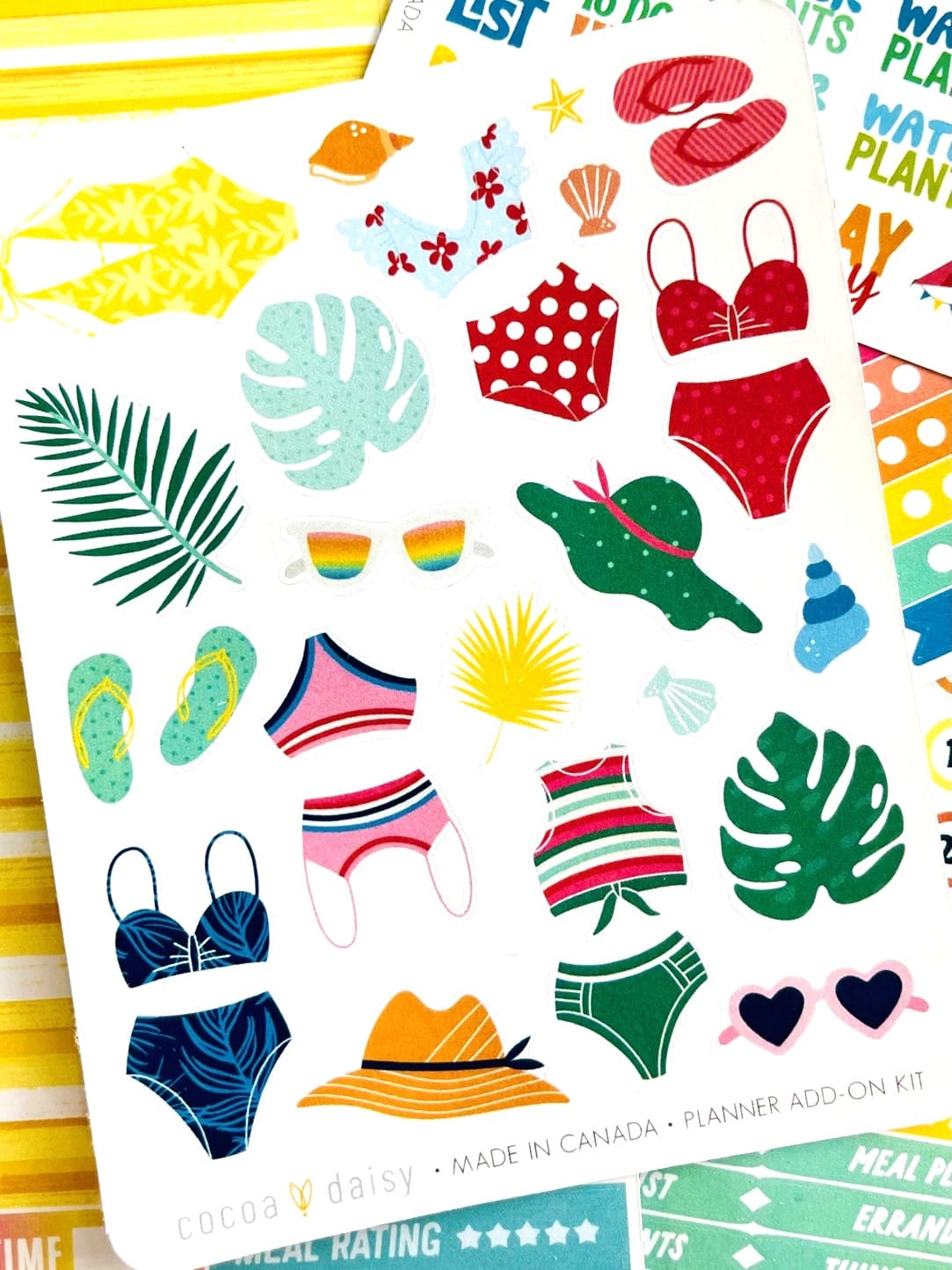 Summer Vibes "Art Only" Swimsuit Sticker Sheet from the Planner Add On